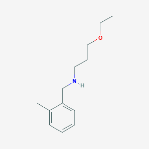 molecular formula C13H21NO B2422515 (3-ETHOXYPROPYL)[(2-METHYLPHENYL)METHYL]AMINE CAS No. 893585-57-4