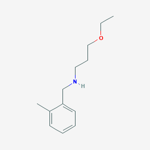 molecular formula C13H21NO B2422515 3-ethoxy-N-[(2-methylphenyl)methyl]propan-1-amine CAS No. 893585-57-4