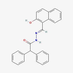 molecular formula C25H20N2O2 B2422519 (E)-N'-((2-hydroxynaphthalen-1-yl)methylene)-2,2-diphenylacetohydrazide CAS No. 328016-27-9