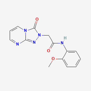molecular formula C14H13N5O3 B2422525 N-(2-methoxyphenyl)-2-(3-oxo-[1,2,4]triazolo[4,3-a]pyrimidin-2(3H)-yl)acetamide CAS No. 1327592-52-8