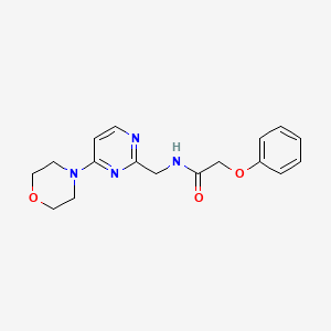 molecular formula C17H20N4O3 B2422529 N-((4-吗啉代嘧啶-2-基)甲基)-2-苯氧基乙酰胺 CAS No. 1797078-15-9