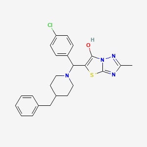 molecular formula C24H25ClN4OS B2422534 5-((4-Benzylpiperidin-1-yl)(4-chlorophenyl)methyl)-2-methylthiazolo[3,2-b][1,2,4]triazol-6-ol CAS No. 851809-45-5