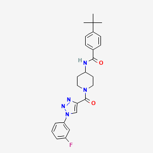 B2422551 4-(tert-butyl)-N-(1-(1-(3-fluorophenyl)-1H-1,2,3-triazole-4-carbonyl)piperidin-4-yl)benzamide CAS No. 1251689-02-7