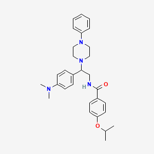molecular formula C30H38N4O2 B2422559 N-(2-(4-(dimethylamino)phenyl)-2-(4-phenylpiperazin-1-yl)ethyl)-4-isopropoxybenzamide CAS No. 946286-24-4