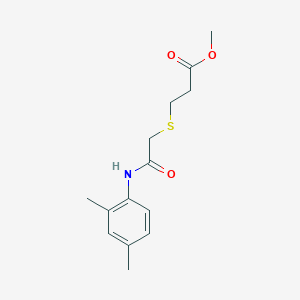 molecular formula C14H19NO3S B2422580 methyl 3-({[(2,4-dimethylphenyl)carbamoyl]methyl}sulfanyl)propanoate CAS No. 403835-57-4
