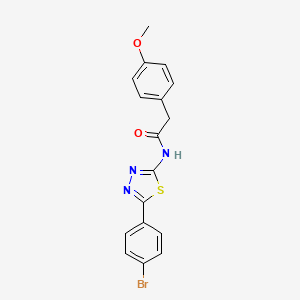 molecular formula C17H14BrN3O2S B2422667 N-[5-(4-bromophenyl)-1,3,4-thiadiazol-2-yl]-2-(4-methoxyphenyl)acetamide CAS No. 391862-86-5