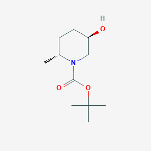 molecular formula C11H21NO3 B2422670 tert-Butyl (2R,5R)-5-hydroxy-2-methylpiperidine-1-carboxylate CAS No. 1431473-05-0