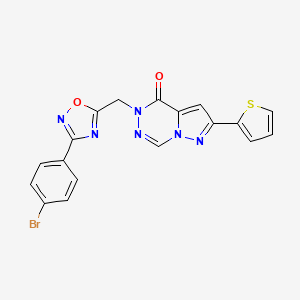 B2422676 Ethyl 1-({5-[(2-chlorobenzoyl)amino]-2-piperazin-1-ylpyridin-3-yl}carbonyl)piperidine-4-carboxylate CAS No. 1251568-70-3
