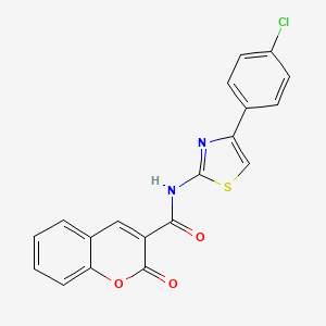 molecular formula C19H11ClN2O3S B2422709 N-(4-(4-chlorophenyl)thiazol-2-yl)-2-oxo-2H-chromene-3-carboxamide CAS No. 313670-68-7