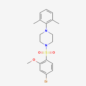 molecular formula C19H23BrN2O3S B2422784 1-(4-Bromo-2-methoxybenzenesulfonyl)-4-(2,6-dimethylphenyl)piperazine CAS No. 2380009-19-6