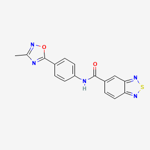molecular formula C16H11N5O2S B2422785 N-[4-(3-methyl-1,2,4-oxadiazol-5-yl)phenyl]-2,1,3-benzothiadiazole-5-carboxamide CAS No. 1226434-37-2