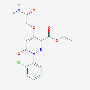 Ethyl 4-(2-amino-2-oxoethoxy)-1-(2-chlorophenyl)-6-oxopyridazine-3-carboxylate