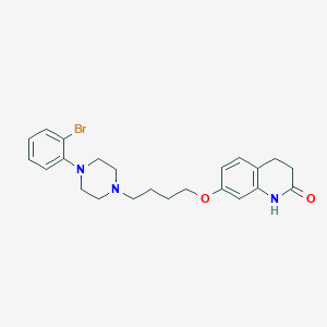 molecular formula C23H28BrN3O2 B024228 7-[4-[4-(2-bromophenyl)piperazin-1-yl]butoxy]-3,4-dihydro-1H-quinolin-2-one CAS No. 203395-84-0