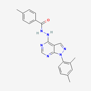 N'-[1-(2,4-dimethylphenyl)-1H-pyrazolo[3,4-d]pyrimidin-4-yl]-4-methylbenzohydrazide