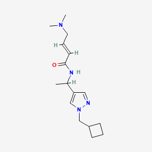 (E)-N-[1-[1-(Cyclobutylmethyl)pyrazol-4-yl]ethyl]-4-(dimethylamino)but-2-enamide
