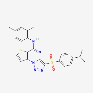 N-(2,4-dimethylphenyl)-3-((4-isopropylphenyl)sulfonyl)thieno[2,3-e][1,2,3]triazolo[1,5-a]pyrimidin-5-amine