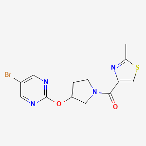 5-Bromo-2-{[1-(2-methyl-1,3-thiazole-4-carbonyl)pyrrolidin-3-yl]oxy}pyrimidine