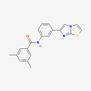N-(3-(imidazo[2,1-b]thiazol-6-yl)phenyl)-3,5-dimethylbenzamide