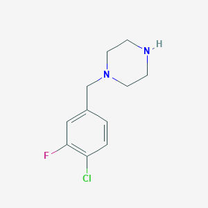 1-[(4-Chloro-3-fluorophenyl)methyl]piperazine