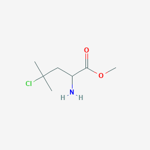 molecular formula C7H14ClNO2 B2422823 Methyl 2-amino-4-chloro-4-methylpentanoate CAS No. 2248261-57-4