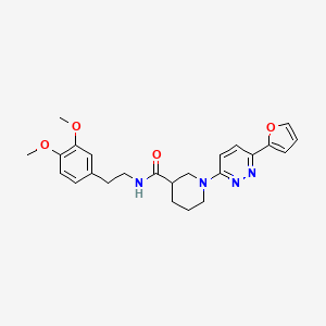 molecular formula C24H28N4O4 B2422829 N-[2-(3,4-dimethoxyphenyl)ethyl]-1-[6-(furan-2-yl)pyridazin-3-yl]piperidine-3-carboxamide CAS No. 1105229-56-8