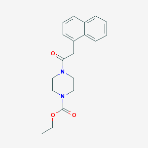 molecular formula C19H22N2O3 B2422840 ethyl 4-[2-(naphthalen-1-yl)acetyl]piperazine-1-carboxylate CAS No. 694498-72-1