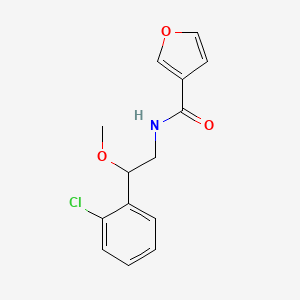 molecular formula C14H14ClNO3 B2422876 N-[2-(2-chlorophenyl)-2-methoxyethyl]furan-3-carboxamide CAS No. 1788559-24-9