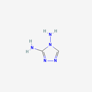 molecular formula C2H5N5 B2422880 4H-1,2,4-Triazole-3,4-diamine CAS No. 38104-45-9; 38350-87-7