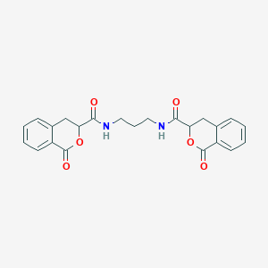 molecular formula C23H22N2O6 B2422920 N,N'-(propane-1,3-diyl)bis(1-oxoisochroman-3-carboxamide) CAS No. 890641-66-4