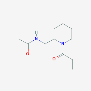 molecular formula C11H18N2O2 B2422928 N-{[1-(prop-2-enoyl)piperidin-2-yl]methyl}acetamide CAS No. 2190141-89-8