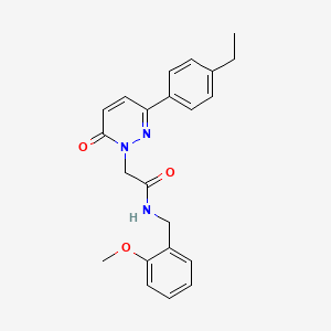 molecular formula C22H23N3O3 B2422936 2-(3-(4-ethylphenyl)-6-oxopyridazin-1(6H)-yl)-N-(2-methoxybenzyl)acetamide CAS No. 899946-73-7