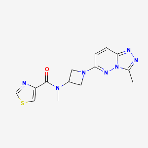 molecular formula C14H15N7OS B2422962 N-methyl-N-(1-{3-methyl-[1,2,4]triazolo[4,3-b]pyridazin-6-yl}azetidin-3-yl)-1,3-thiazole-4-carboxamide CAS No. 2197895-98-8