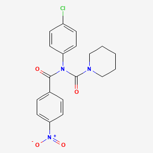 molecular formula C19H18ClN3O4 B2422978 N-(4-chlorophenyl)-N-(4-nitrobenzoyl)piperidine-1-carboxamide CAS No. 899951-22-5