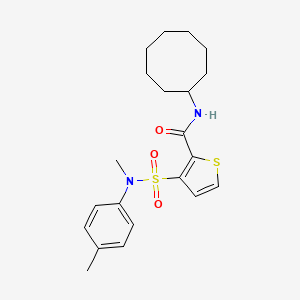 molecular formula C21H28N2O3S2 B2423002 N-cyclooctyl-3-[methyl(4-methylphenyl)sulfamoyl]thiophene-2-carboxamide CAS No. 1251595-27-3