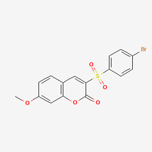 3-(4-Bromophenyl)sulfonyl-7-methoxychromen-2-one