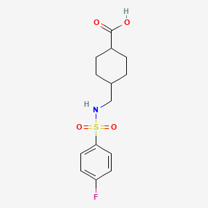 4-[[(4-fluorophenyl)sulfonylamino]methyl]cyclohexane-1-carboxylic Acid