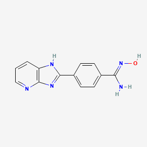 molecular formula C13H11N5O B2423022 4-(7-Aza-2-benzimidazolyl)benzamidoxime CAS No. 1256486-30-2