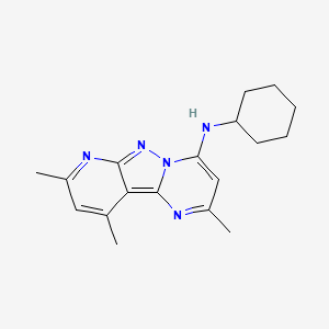 N-cyclohexyl-2,8,10-trimethylpyrido[2',3':3,4]pyrazolo[1,5-a]pyrimidin-4-amine