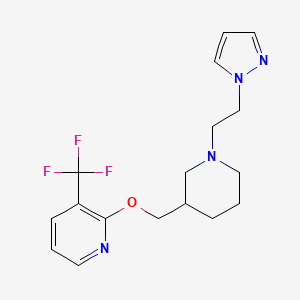 2-[[1-(2-Pyrazol-1-ylethyl)piperidin-3-yl]methoxy]-3-(trifluoromethyl)pyridine