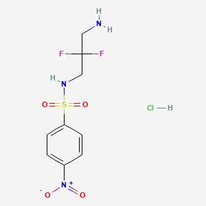 N-(3-amino-2,2-difluoropropyl)-4-nitrobenzene-1-sulfonamide hydrochloride