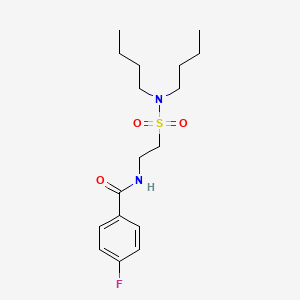molecular formula C17H27FN2O3S B2423040 N-[2-(dibutylsulfamoyl)ethyl]-4-fluorobenzamide CAS No. 899979-87-4