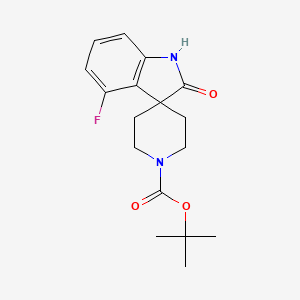 molecular formula C17H21FN2O3 B2423053 tert-Butyl 4-fluoro-2-oxospiro[indoline-3,4'-piperidine]-1'-carboxylate CAS No. 2197055-58-4