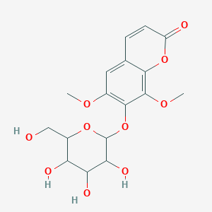 molecular formula C17H20O10 B242309 Eleutheroside B1 CAS No. 16845-16-2