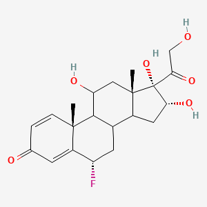 molecular formula C21H27FO6 B2423092 6a-Fluoro-16a-Hydroxyprednisolone CAS No. 3915-36-4