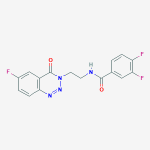 molecular formula C16H11F3N4O2 B2423095 3,4-difluoro-N-(2-(6-fluoro-4-oxobenzo[d][1,2,3]triazin-3(4H)-yl)ethyl)benzamide CAS No. 1904371-43-2