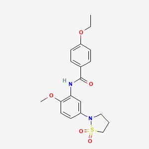 molecular formula C19H22N2O5S B2423143 N-(5-(1,1-dioxidoisothiazolidin-2-yl)-2-methoxyphenyl)-4-ethoxybenzamide CAS No. 946261-54-7