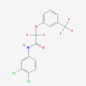 molecular formula C15H8Cl2F5NO2 B2423148 N-(3,4-dichlorophenyl)-2,2-difluoro-2-[3-(trifluoromethyl)phenoxy]acetamide CAS No. 338792-05-5
