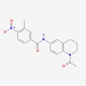molecular formula C19H19N3O4 B2423151 N-(1-acetyl-1,2,3,4-tetrahydroquinolin-6-yl)-3-methyl-4-nitrobenzamide CAS No. 941915-14-6