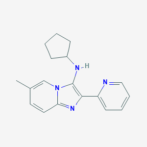 molecular formula C18H20N4 B242322 N-cyclopentyl-6-methyl-2-(2-pyridinyl)imidazo[1,2-a]pyridin-3-amine 