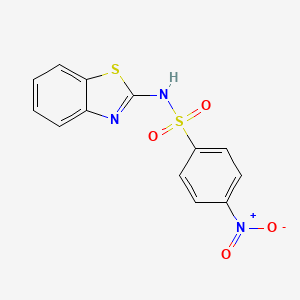molecular formula C13H9N3O4S2 B2423230 N-(1,3-benzothiazol-2-yl)-4-nitrobenzenesulfonamide CAS No. 326901-74-0